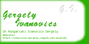 gergely ivanovics business card